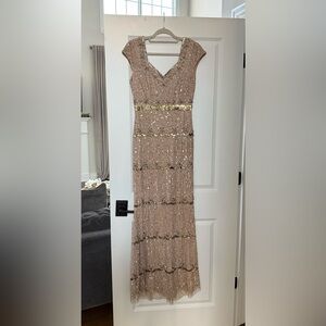 Mac Duggal Gold Sequin Gown